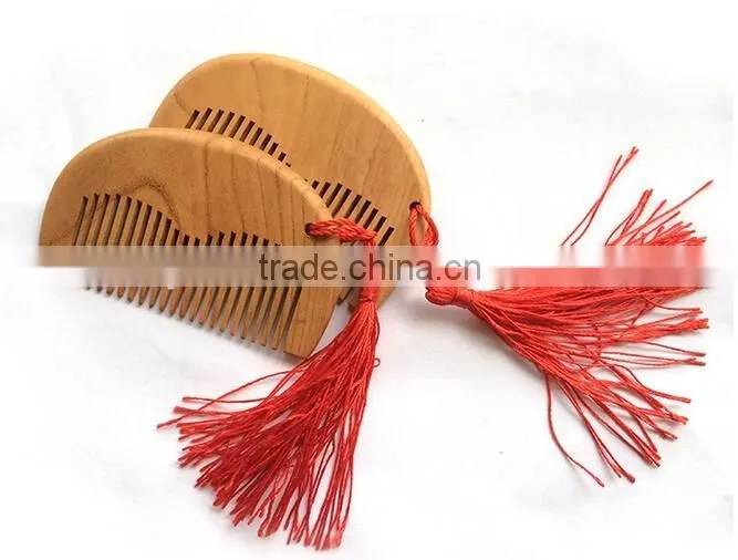 Natural wide tooth wood no-static massage hair comb free shipping wholesale