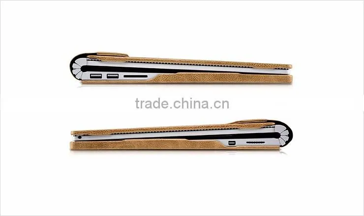 ICARER Genuine Leather Case for Microsoft Surface Book Flip Cover with Stand Function Shenzhou Series