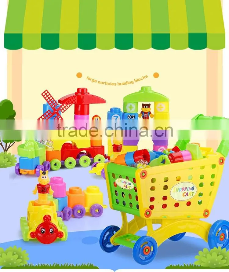 108PCS creative building blocks cart toys plastic kids blocks toys