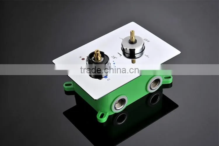 3 function square panel shower diverter valve for conceal shower temperature control thermostatic valve