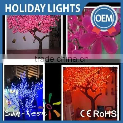 Colorful nice design plastic cherry blossom tree led artificial outdoor decoration cherry blossom tree with high quality