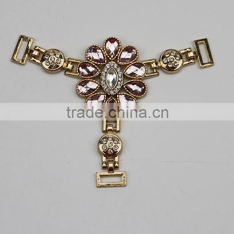 Fashion peacock sandal clip crystal for lady