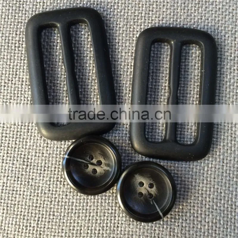 CAFE COLOR 4-HOLES RESIN FASTENER BUFFLO BUTTON FOR GARMENT