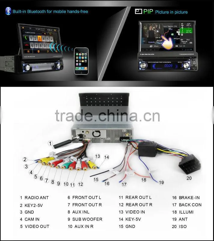 1DIN CAR DVD with touch screen