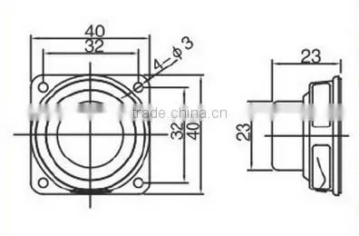 FBS40-5 High Quality square portable magnetic speaker used for stereo (FBELE)