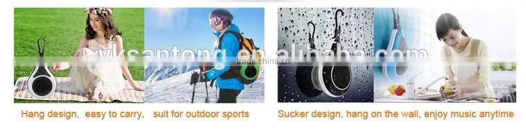 Cheap Mini Portable Bluetooth Speaker with Suction Cup Ourdoor Speaker, Sport Speaker