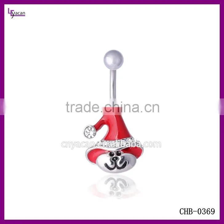 Unique Christmas Hat Belly Button Piercing
