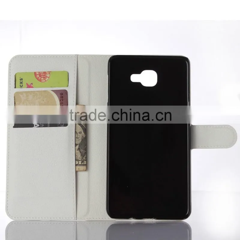 Factory Price Lichee Leather Pouch Wallet Case Folio Stand Cover for Samsung GALAXY A9