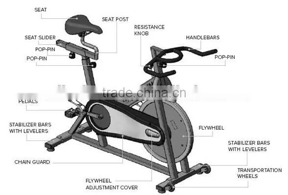 Cardio exercise bike/exercise equipment/spinning/Commercial Fitness/Gym equipment