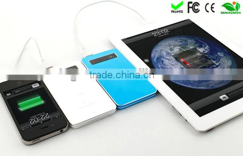 Good mirror face design and nice looking battery bank/portable polymer power bank for smart phones