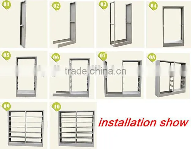2014 hot sale colorful double side library furniture metal library bookshelf