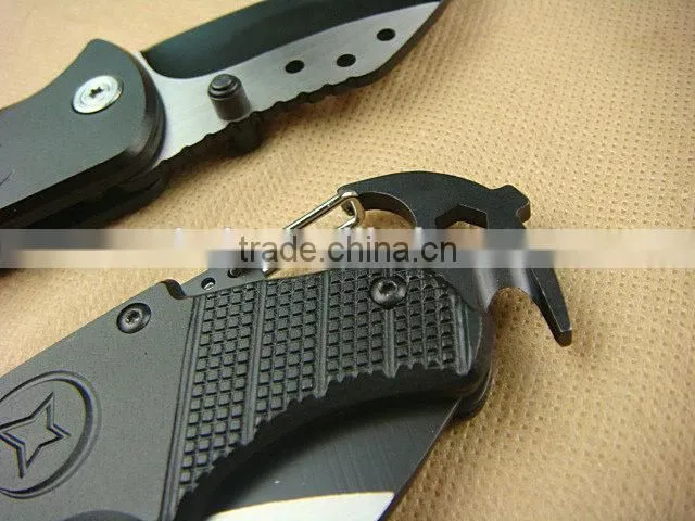 OEM small camping multi outdoor knife with keychain
