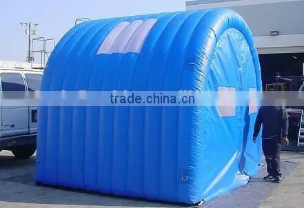 10ftWx10ftLx10ftH blue Inflatable tunnel tent with Windows Inflatable garage tent Inflatable event tent