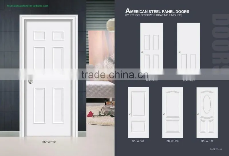 Baodu brand american single panel steel door with ce iso soncap certificate