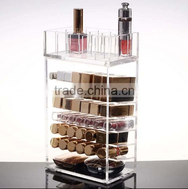 leading manufacturer 100%virgin material customized acrylic cosmetic storage