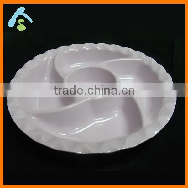 Hot sale melamine tray with 5 cpmpartments