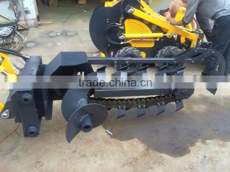 mini skid steer loader/mini attachment trencher/mini skid loader trencher