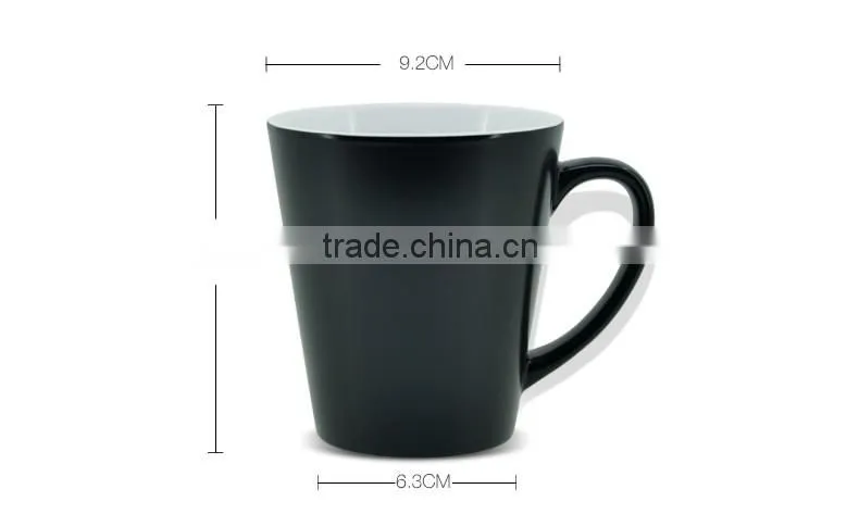 New wholesale ceramic blank 12 oz conical sublimation temperature changing mugs