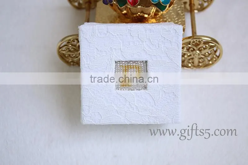 Luxury engagement box wedding ring box with beaded name plate of P