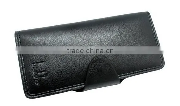 Unisex multi card holder long wallet soft leather with clasp button