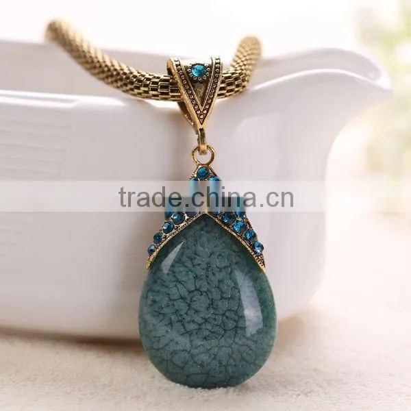 European Women Stone Alloy Necklace Wholesale