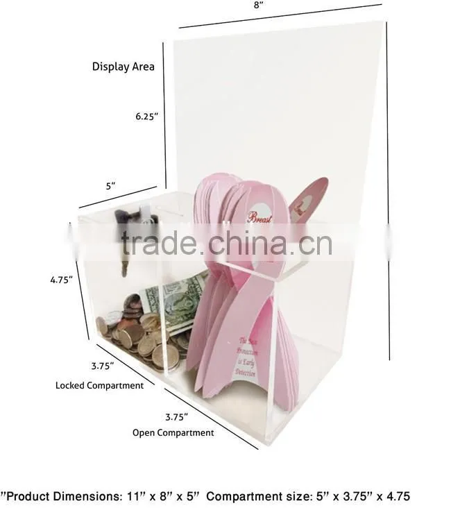 wholesale acrylic donation containers