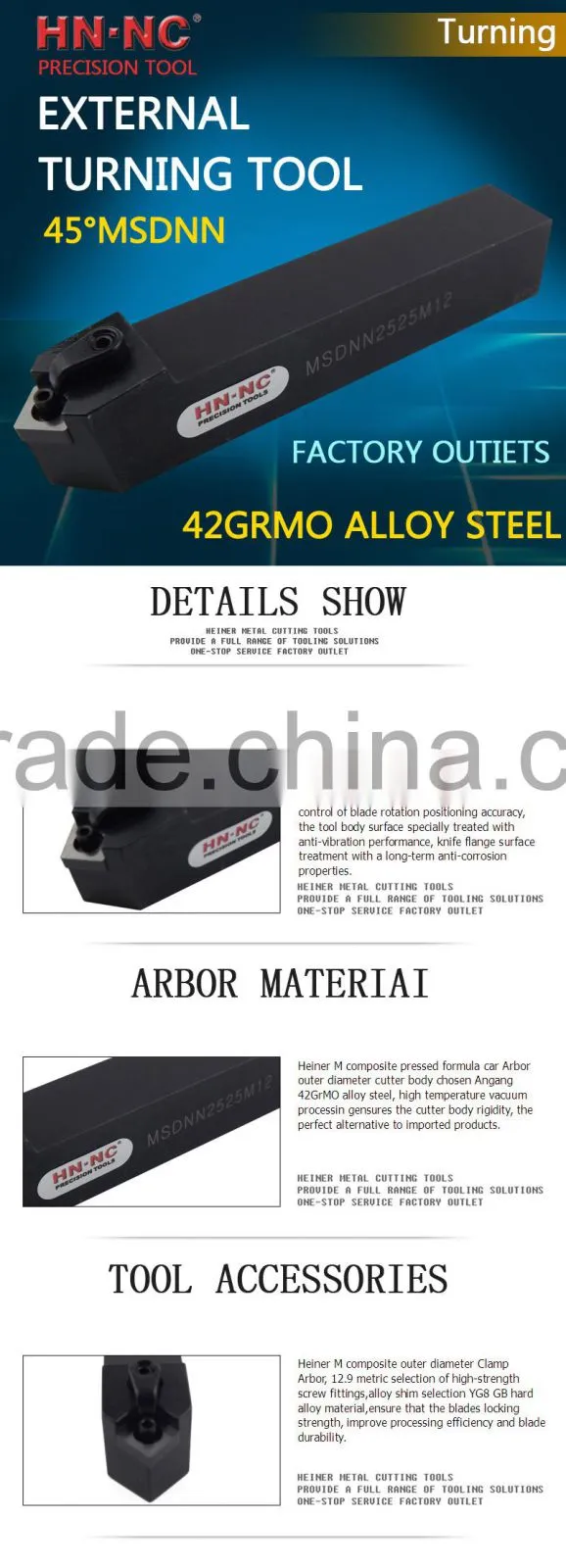 CNC cylindrical car Arbor MSDNN4040R12/15/19