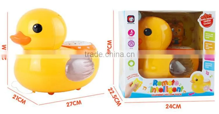 Yellow duck toys for kids,cartoon image promotional learning toy for kids