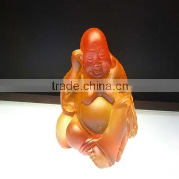 WF017 crystal buddha statues--happy buddha statue
