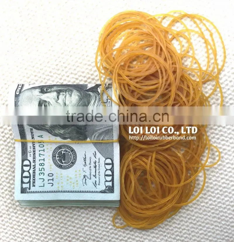 4cm Brown natural Elastic Rubber Band / Promotional Customized Latex rubber band for packaging and vegetable