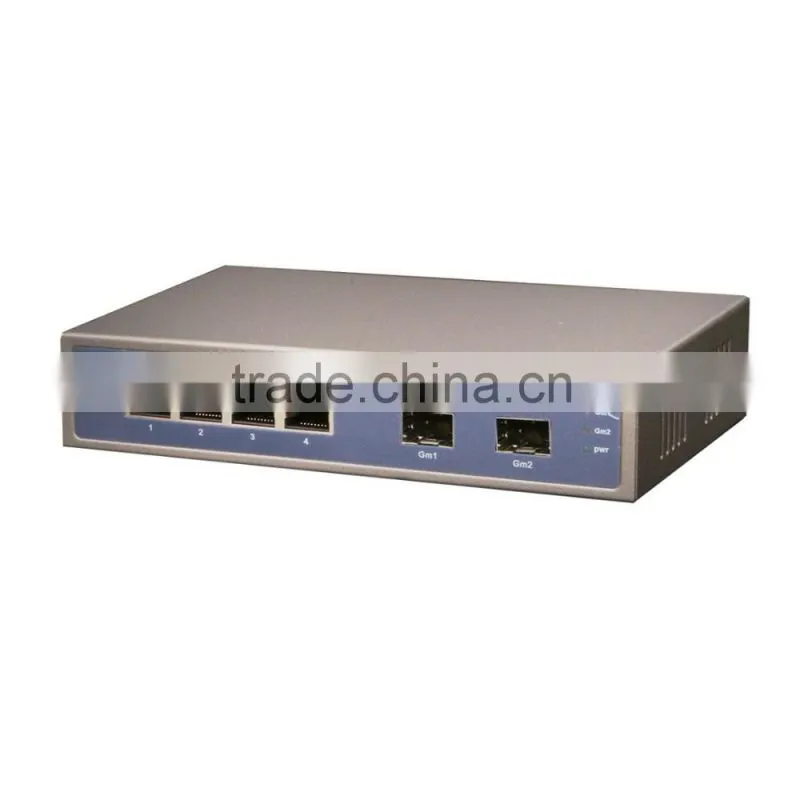 4 Port TX Fiber Switch with 2 Port SFP support MM or SM fiber