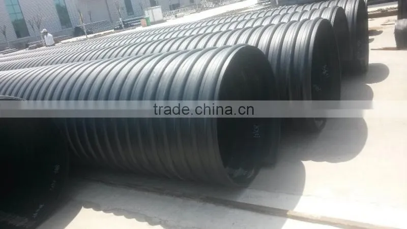 DN500,SN8 steel belt reinforced pe pipe for drainage
