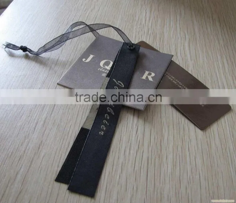 Custom fashion paper hang tag logo labels for garment