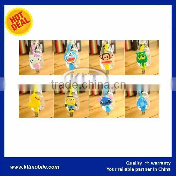Cartoon retractable cable various styles for option