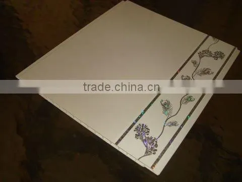 20/25/30cm One groove silver line PVC artistic ceiling Half printed