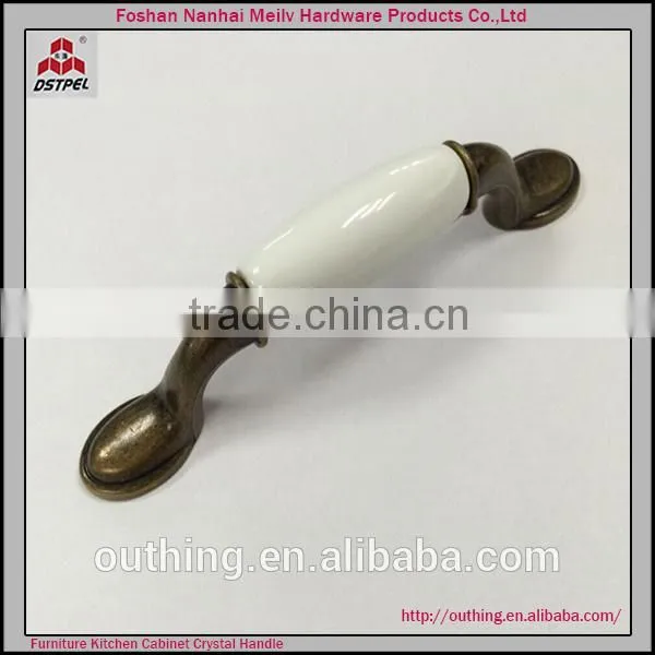 hot sale kitchen cabinet ceramic zinc alloy handles