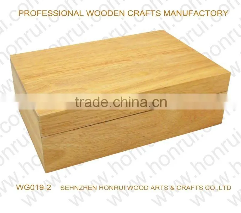 Honrui matt wood craft box WG019