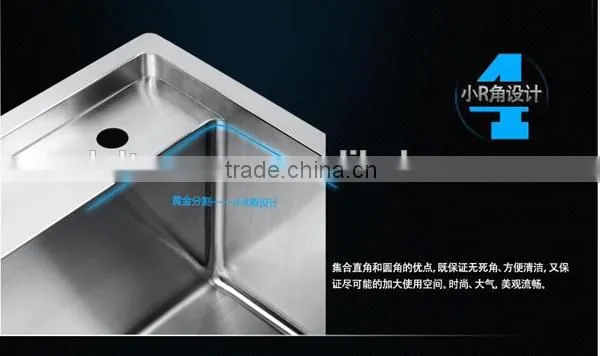 Handmade Square Kitchen Sink_Sinlg Stainless Steel Kitchen Sink_Small Kitchen Sink