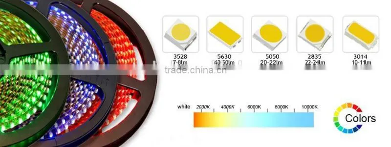 Wholesale 5m 5050 Waterproof LED Strip RGB IP65 Led Light DC12V 60LEDs/M outdoor lighting Ribbon Tape