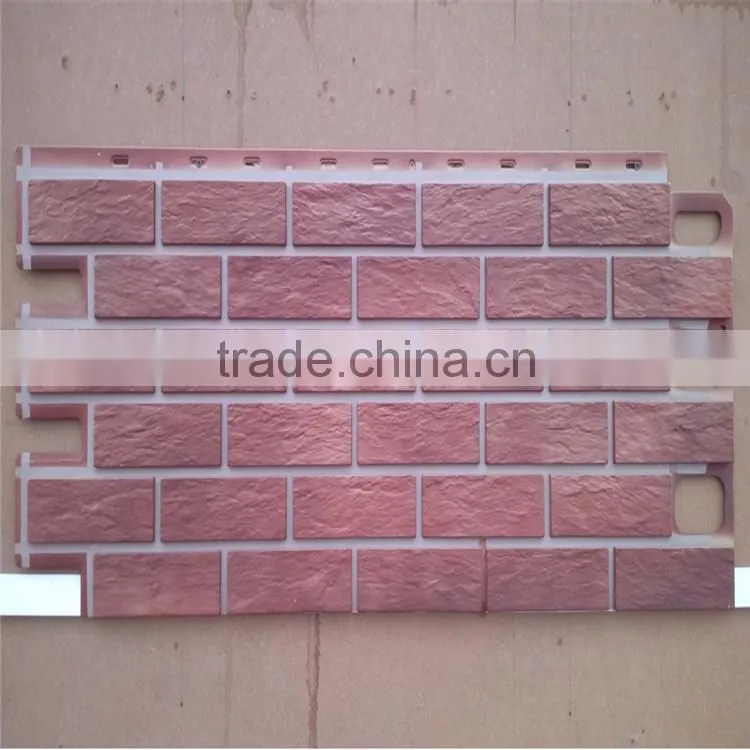 Faux stone Brick Exterior Wall panel plastic wall siding