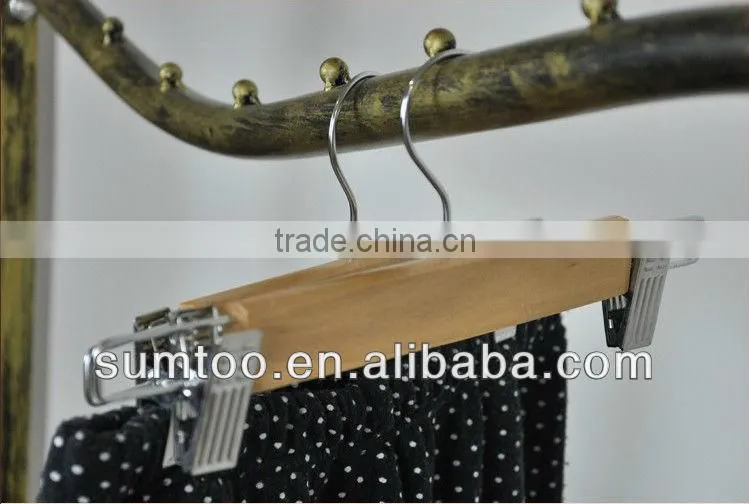 Great Quality Metal Hook Wood Trousers Hanger