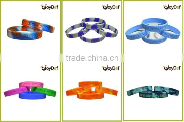 Custom Debossed Silicone Bracelets, Customized Silicone Bracelets