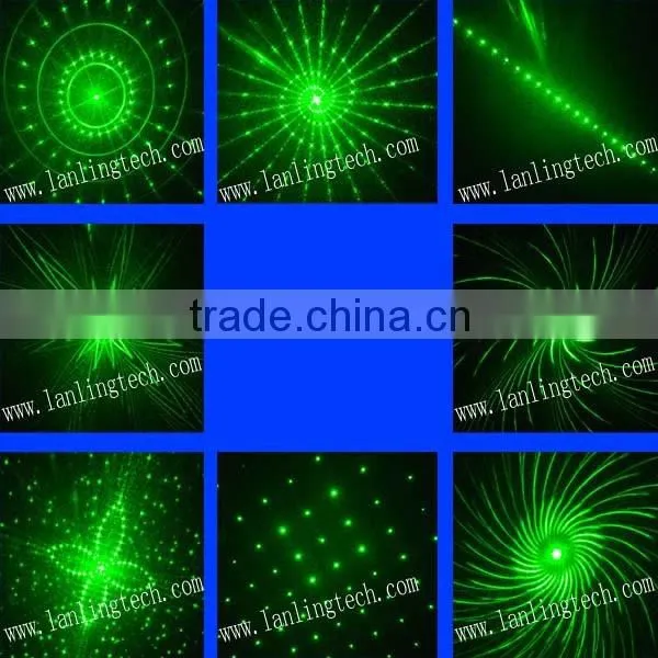 Mini laser light 300mW RGB 20 gobos and 3W blue LED light with remote control