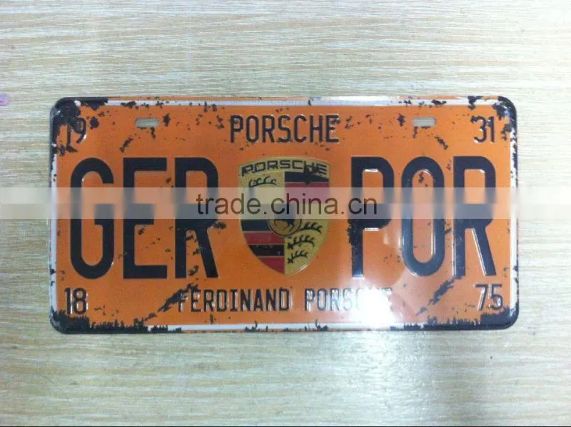 Souvenir vintage hot sale US embossed custom aluminum car plate license plate