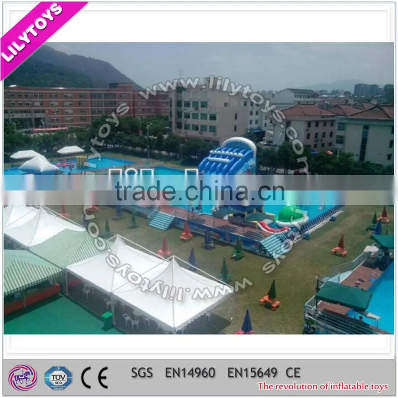 2015 inflatable aqua park,supply water park,inflatable pool water park with slides for land