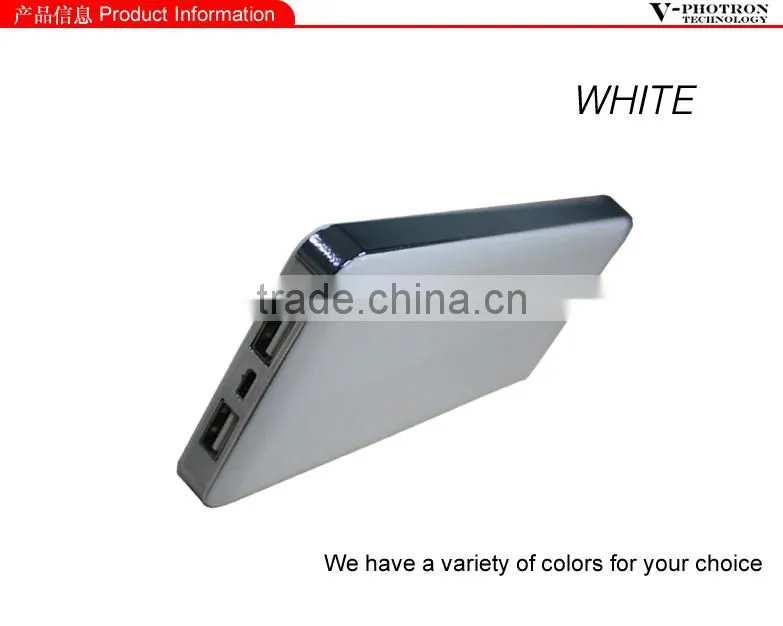 12000mah Slim Portable Metal Mobile Power Bank for smartPhone