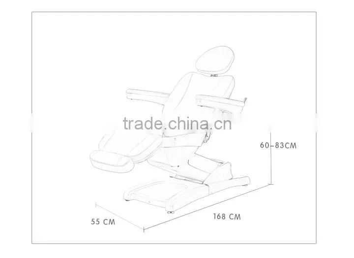 High quality salon furniture electric massage bed with 4 motors