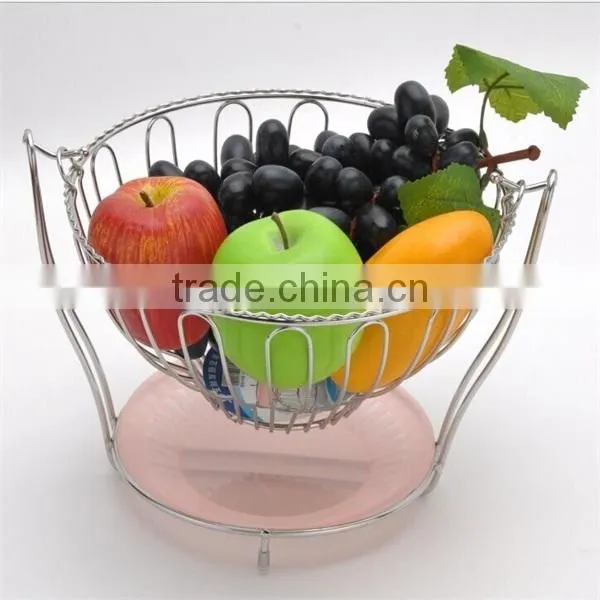 Metal Wire Fruit Basket With Stand