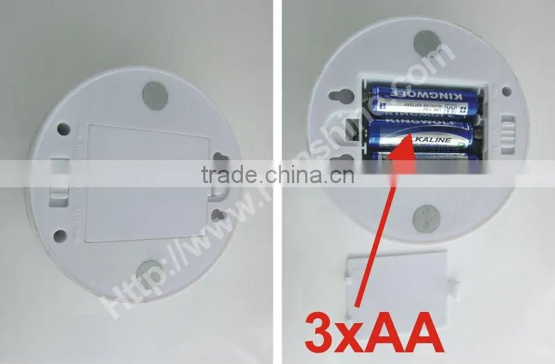 hot selling round white 220v motion sensor light with 6led