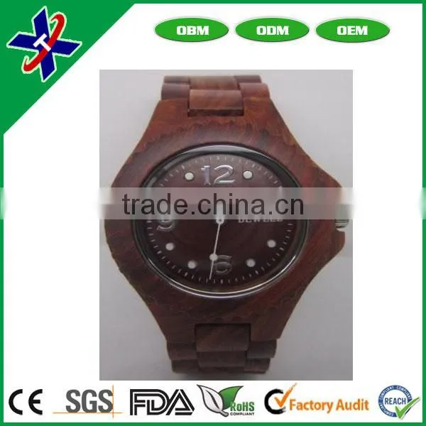 elegance fashion watches bamboo wood watch red 100% Natural and original sandalwood watch